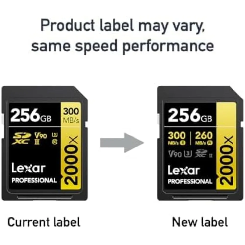 256GB Professional SD Card, UHS-II, C10, U3, V90, HD & 8K, Up to 300MB/s Read Speed, Compatible with DSLR and Video Cameras - view 5