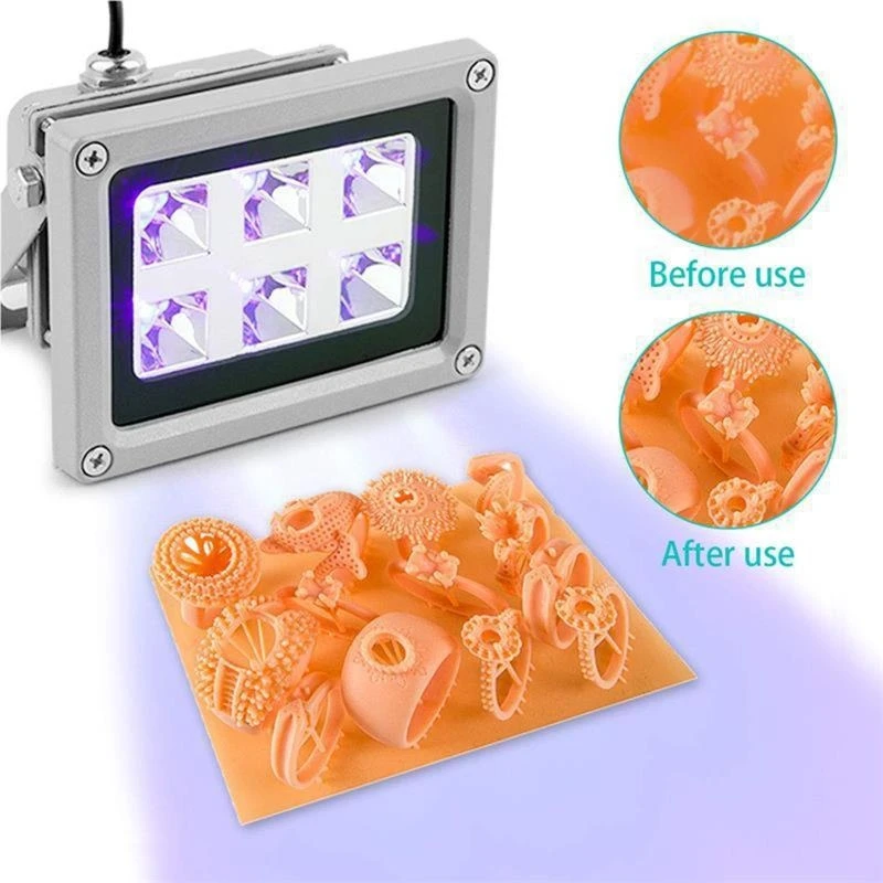   UV Resin Curing Lamp With Solar Turntable Rotating Stand 3D Printer Resin Effect