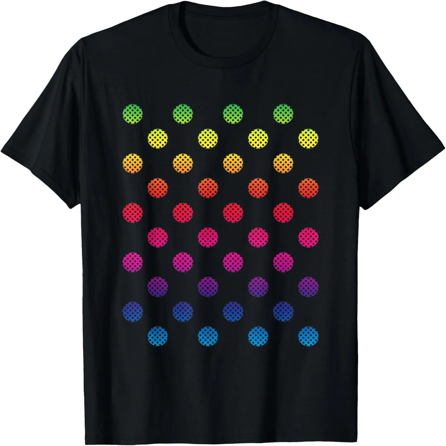 Rainbow Polka Dots Colorful Circle Pattern Autism Awareness T-Shirt