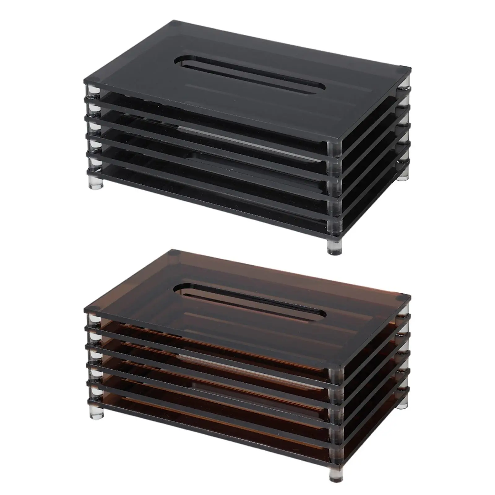 Napkin Box Holder Acrylic Tissue Box Cover for Toilet Washroom Living Room