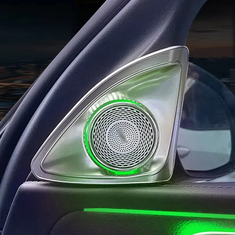 '' 2024 New 4D Rotary Tweeter with 64 Colors LED Ambient Light 12V for  W214 Car Retrofits