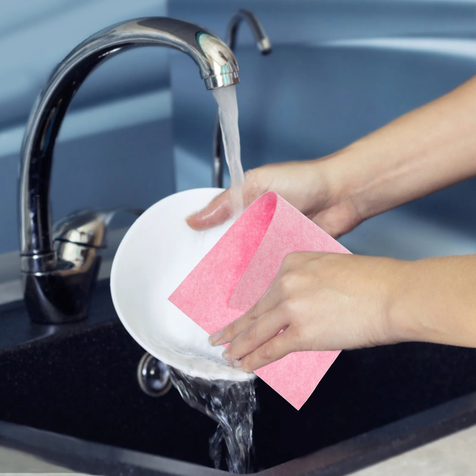 

15pcs Coconut Shell Dish Cloths Reusable Non-Woven Kitchen Cleaning Rags Water-Absorbent Oil-Resistant Fast-Drying For Dishes