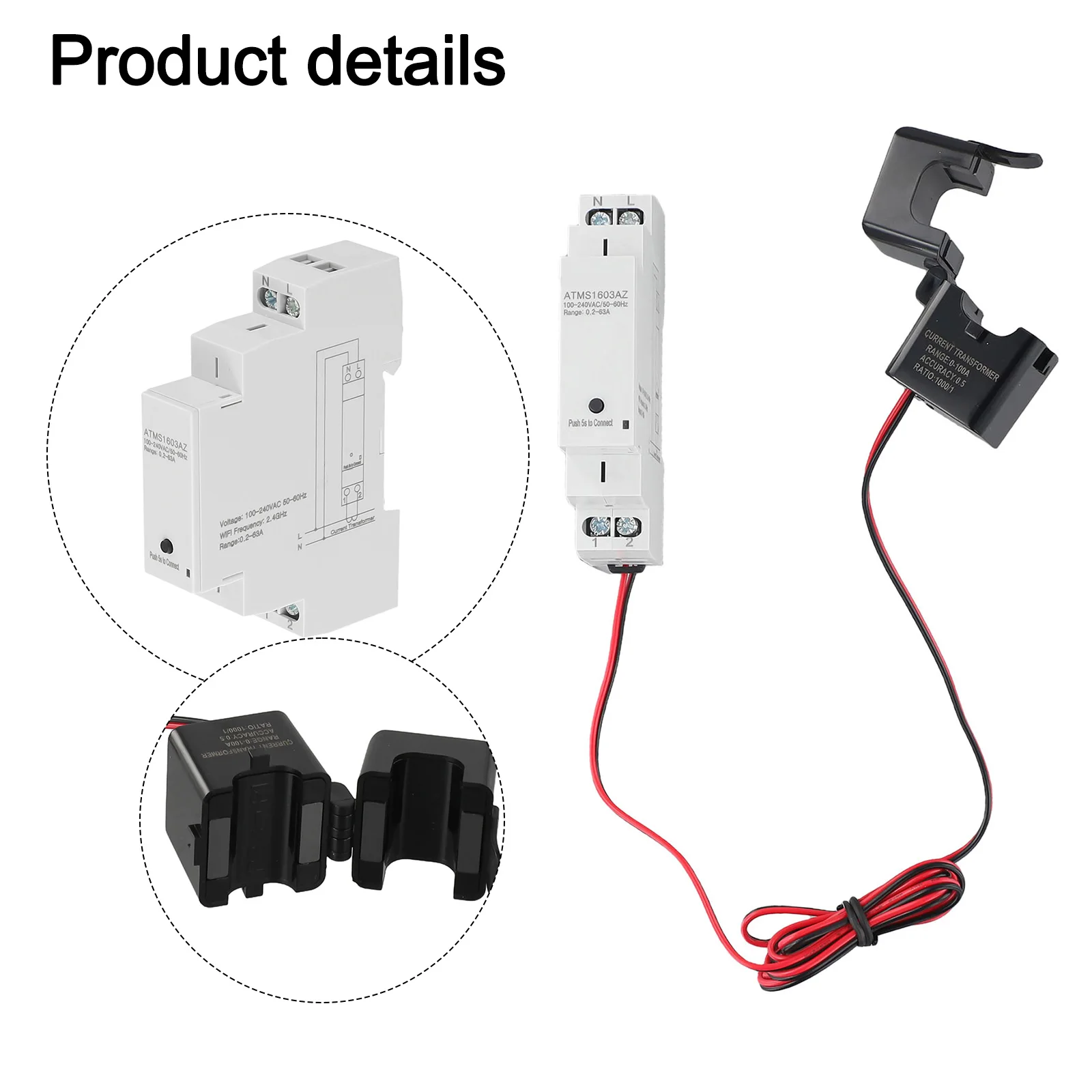 For ZigBee Compatible Power Consumption Monitor on DIN Rail High Precision Measurement Device for Home and Business Use