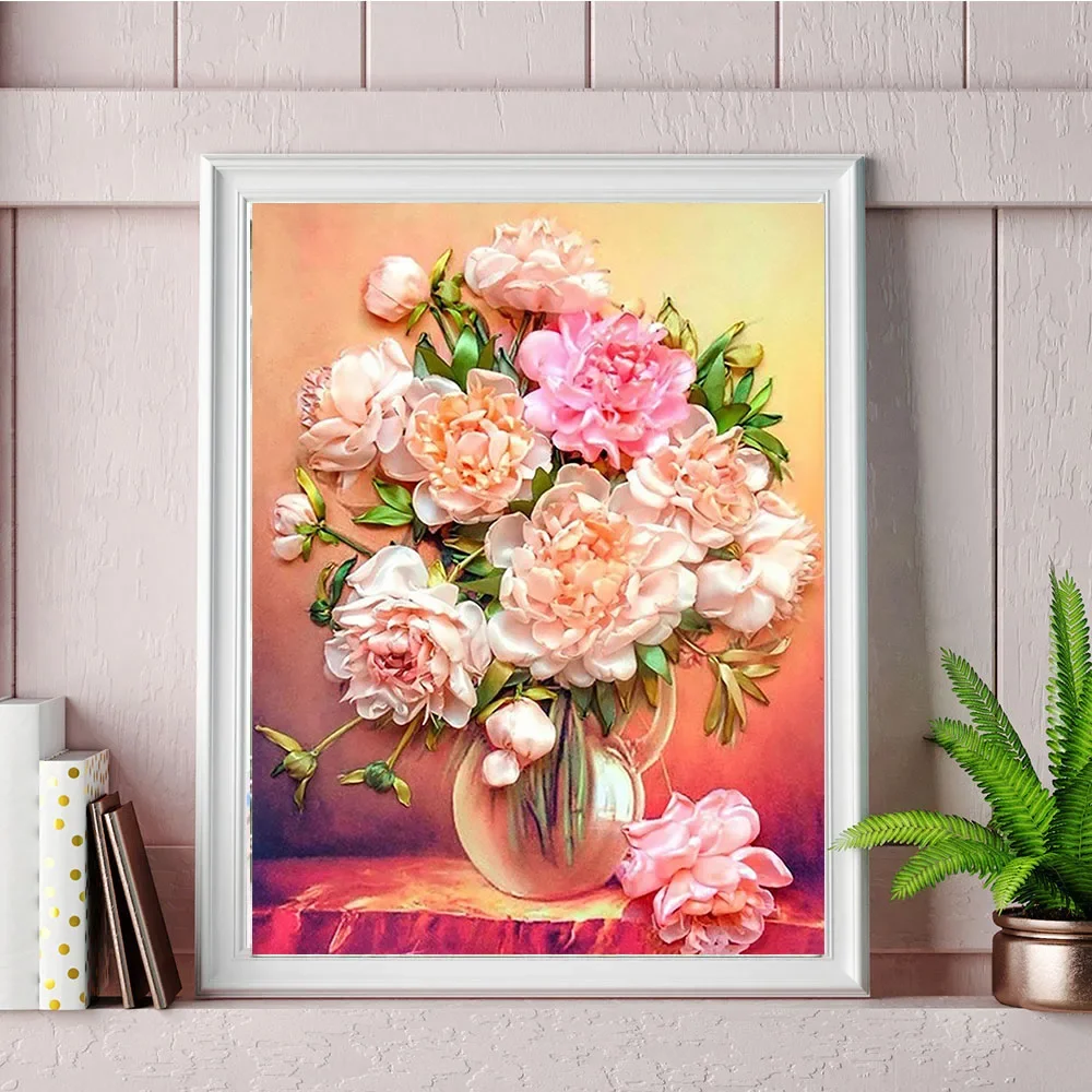 YOUQU-Flower Series 5D DIY Diamond Painting Kit, Embroidery, Full Diamond Mosaic, Handmade Home Decoration