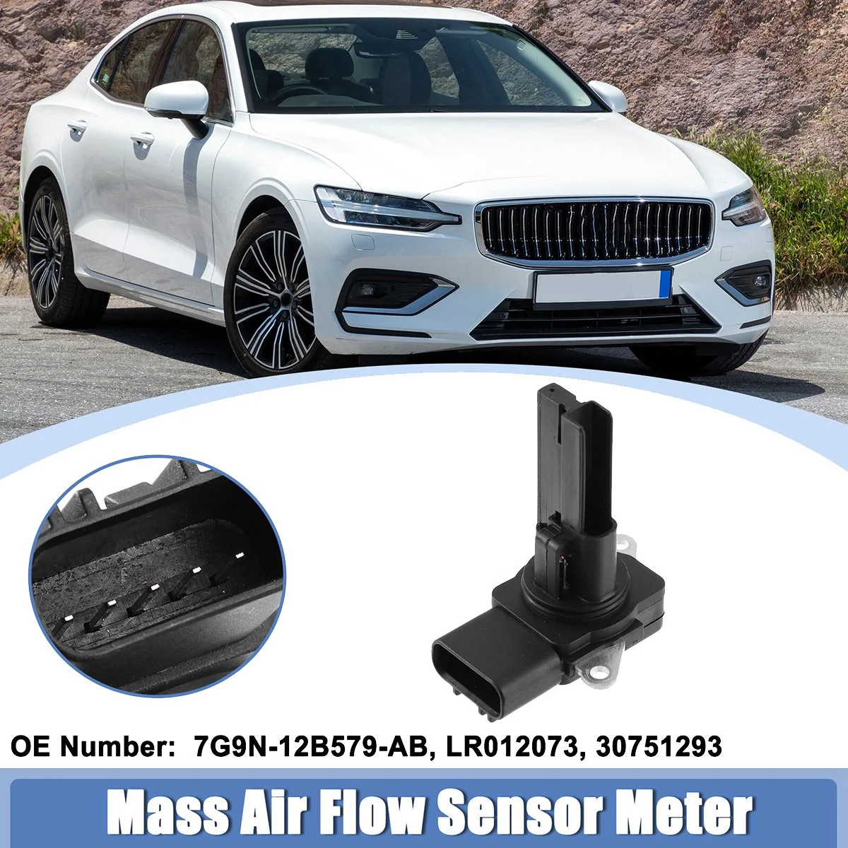 MAF Mass Air Flow Sensor Meter for Range Rover Jaguar Volvo 7G9N-12B579-AB LR012073 30751293