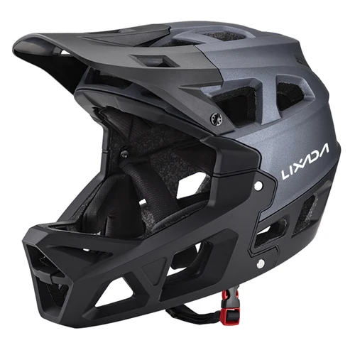 Imagen 2 del producto Casco de bicicleta de montaña de cara completa para adultos, casco de carreras para descenso MTB para hombres/mujeres, casco de bicicleta de montaña para adultos con visera