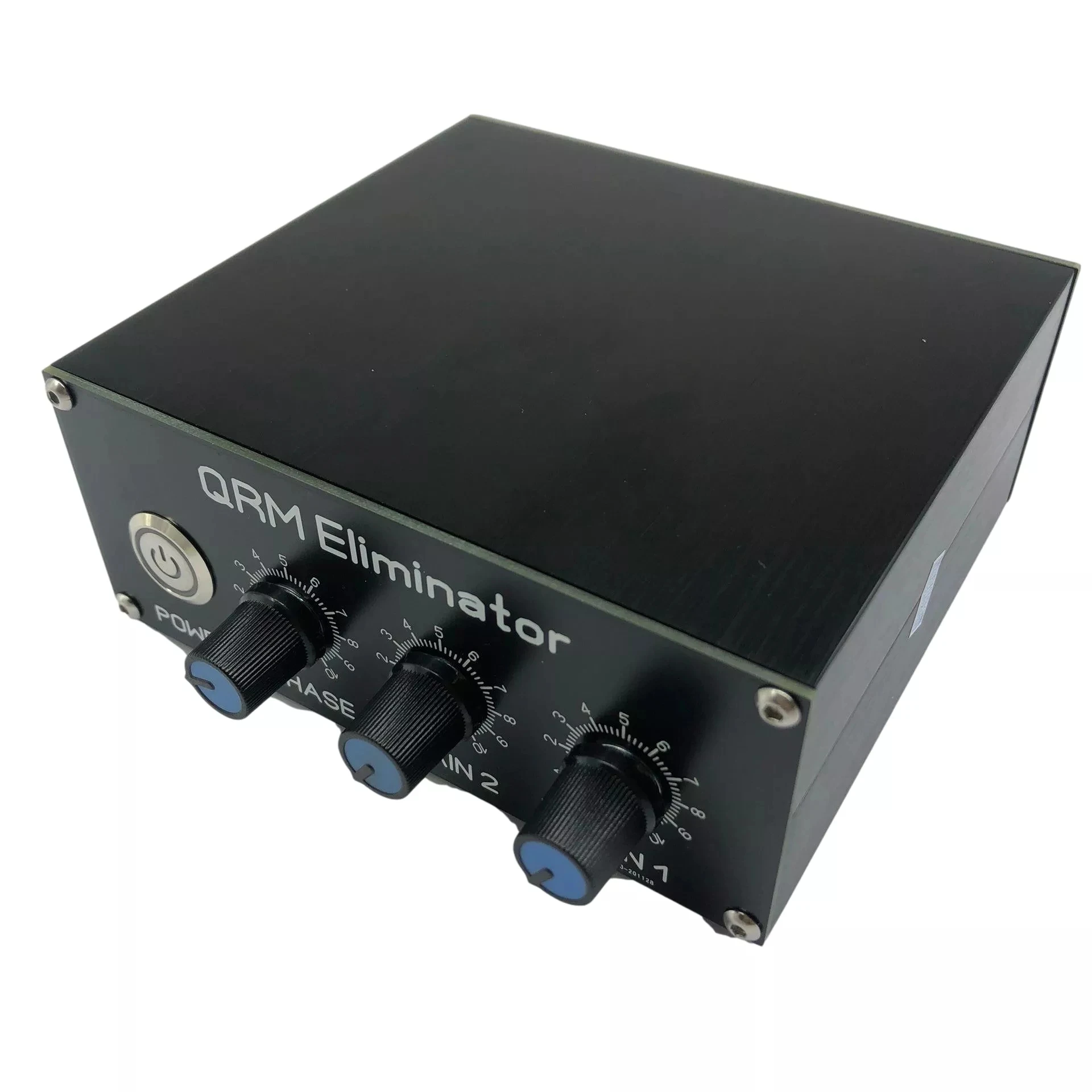 Assembled QRM Eliminator X-Phase (1-30 MHz) HF Bands Second Generation With A Metal Shell Principle: The QRM canceller is inser