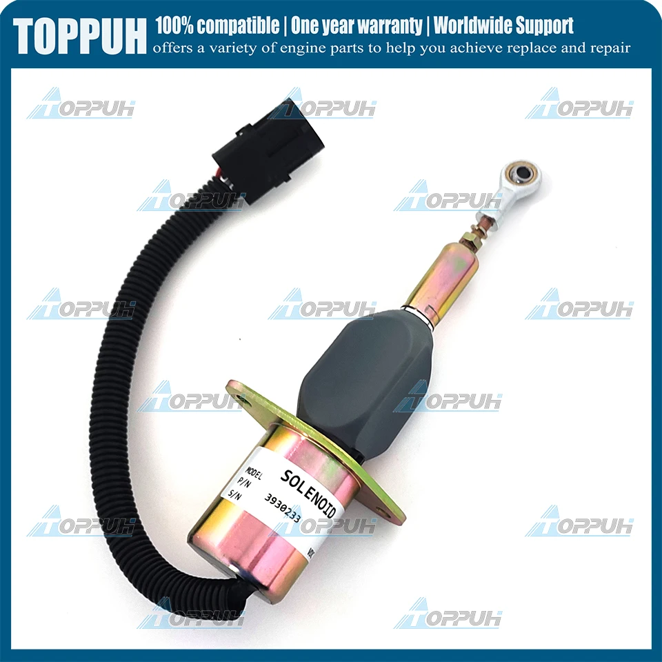 12V SA-4818-12 Fuel Shutdown Solenoid SA-4818 3930233 compatible with 6BT 5.9L & 6CT 8.3L R300