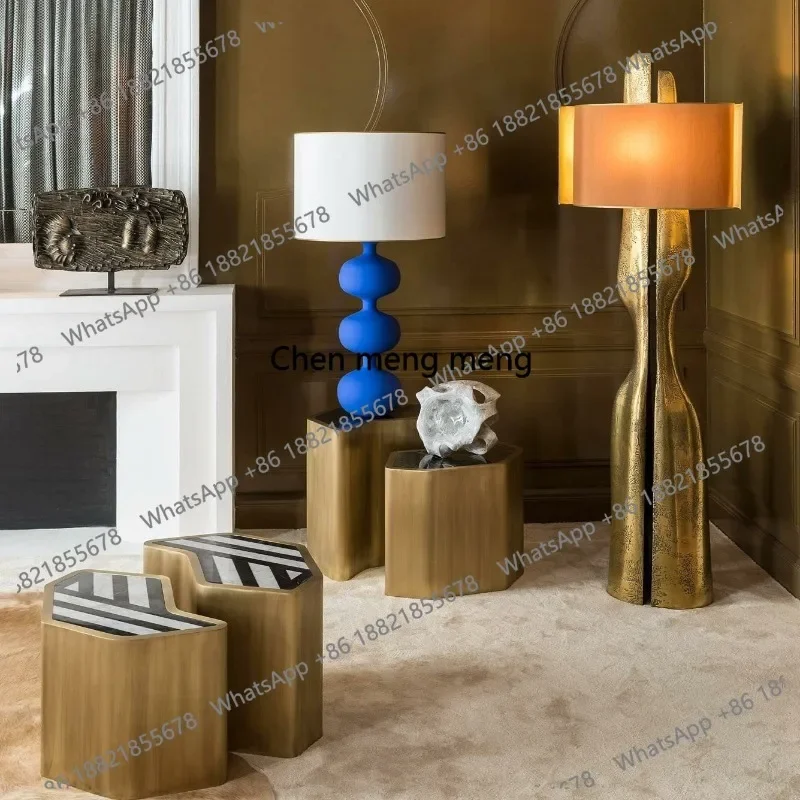 Italian wood resin living room floor lamp bed and breakfast bedroom sofa next to high-end atmosphere