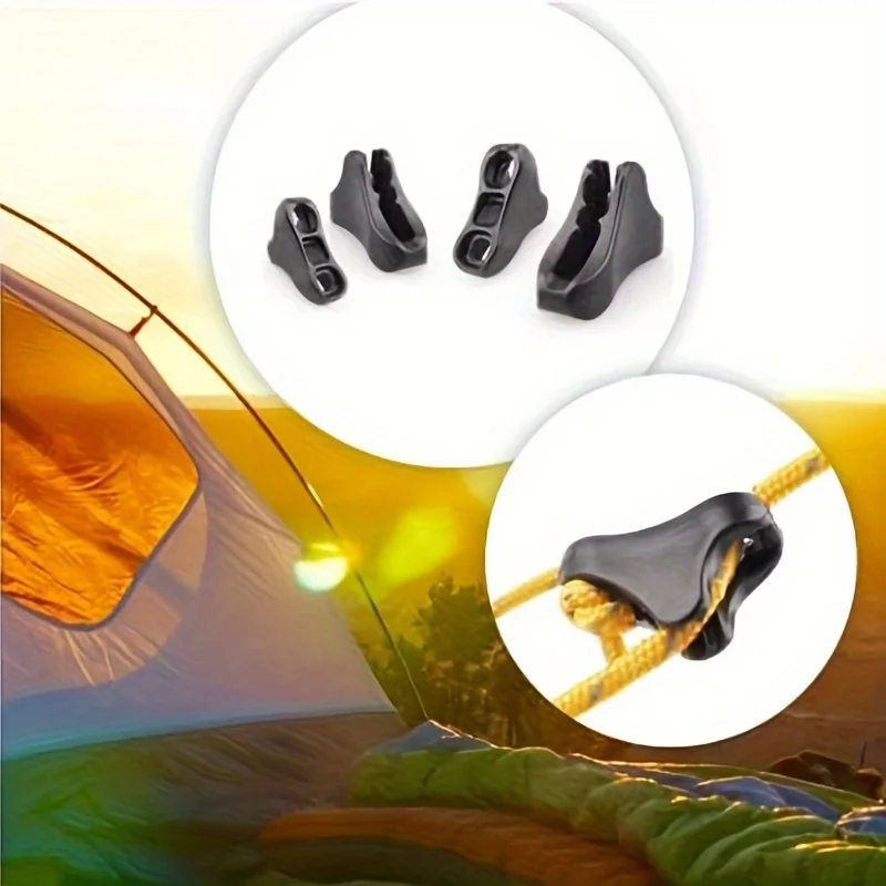 Rutschfester 10-teiliger Zeltseilspanner - Seilregler für Outdoor-Camping, Wandern und Zelte – Detail 4