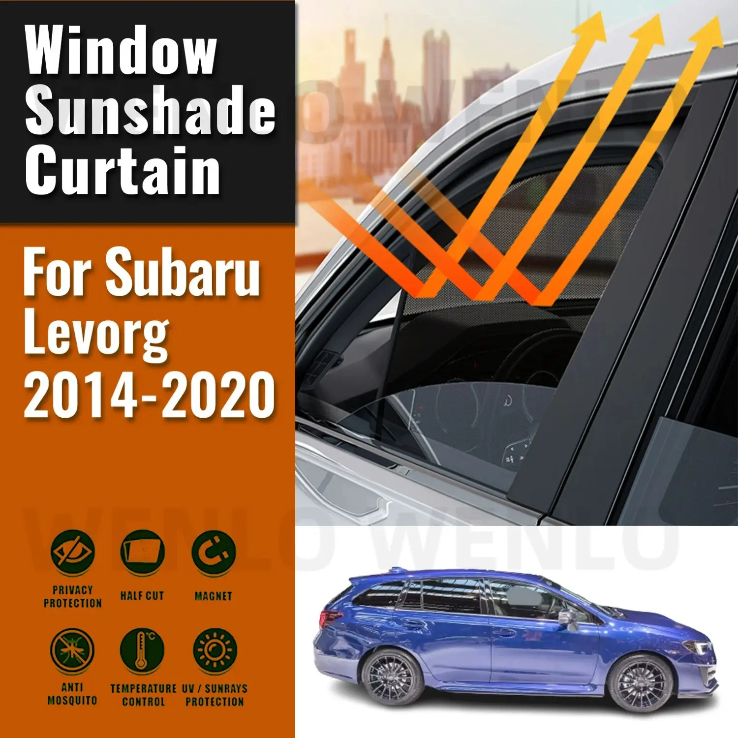 For Subaru Levorg 2014-2020 Magnetic Car Sunshade Visor Front Windshield Frame Curtain Baby Rear Side Window Sun Shade Shield