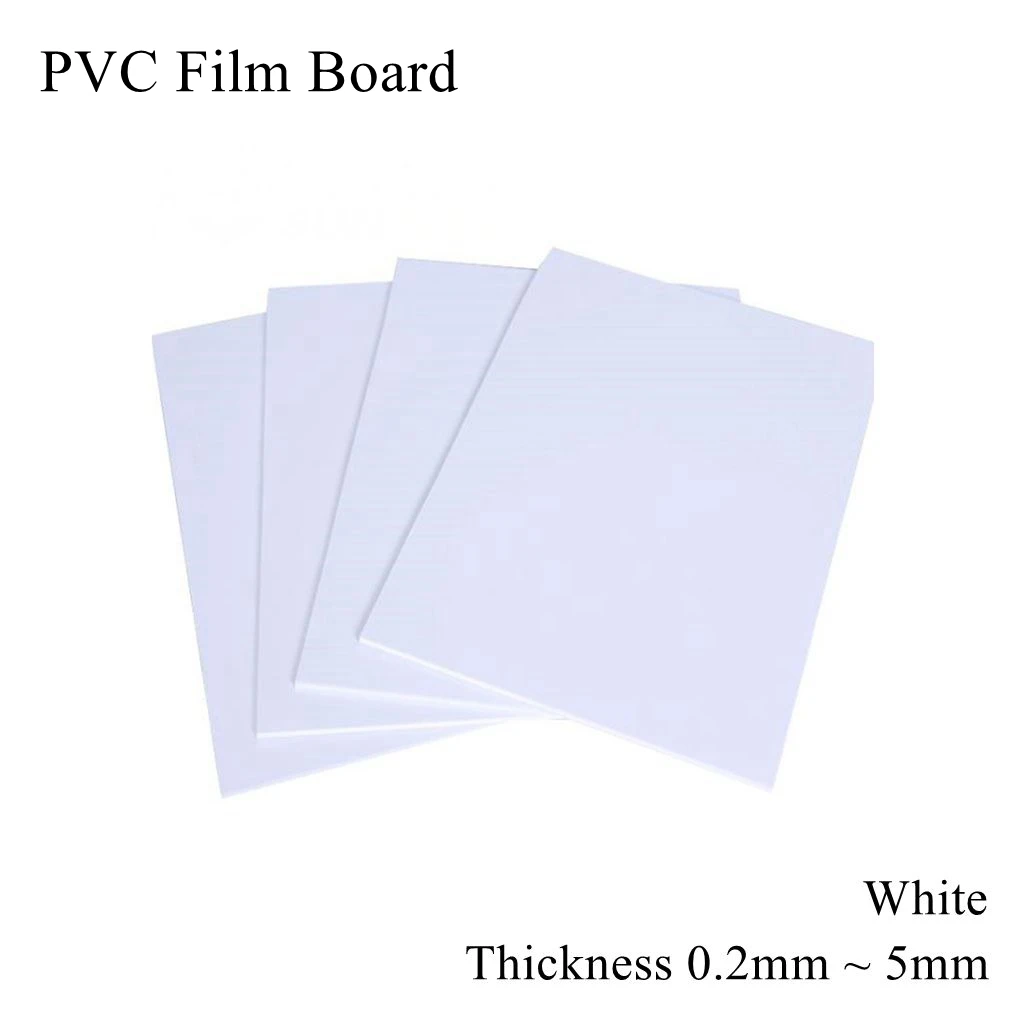 

1pc PVC Film Board White Color Gloss Plastic Sheet Waterproof Laminate Vinyl Flexible Soft Film Model Handmade Pad Panel Plate