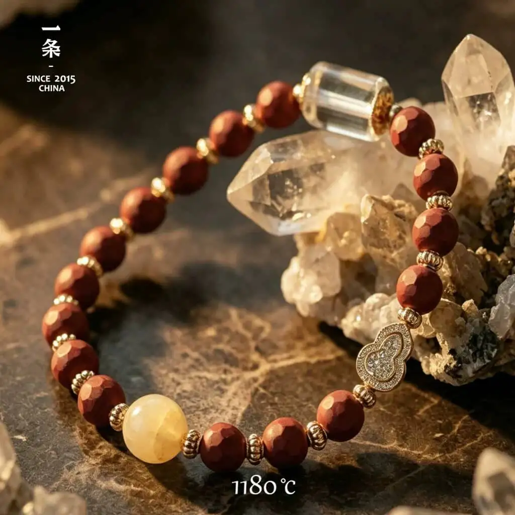 A Piece Of Jewelry | Fuzhi / Purple Clay Prayer Bead Bracelet For Women, Gold-Colored Accessory, Tea Ceremony Accessories