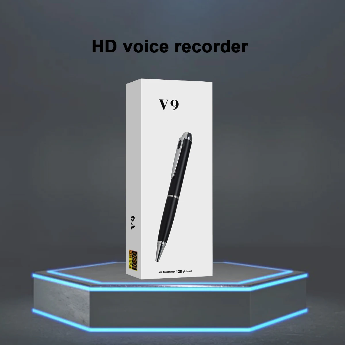 

V9 Digital voice recorder professional audio recording 16GB 32GB 64GB 128GB voice recorder business meeting recording video pen