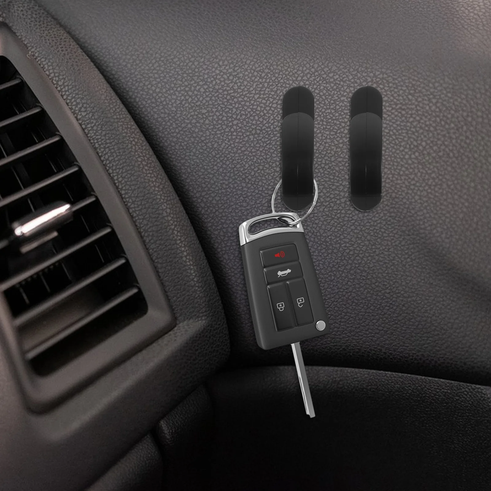 

4Pcs Car Key Hooks Multifunctional Sticky Hooks Car Mount Organizer Practical Space Saving Hanger for Phone Earphone Cable