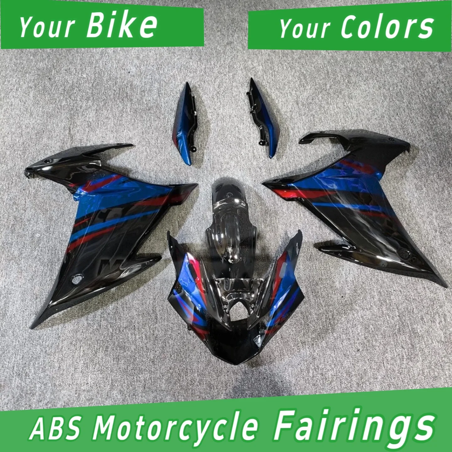 For YAMAHA FZ6R 2009-2015 Sportbike Motorcycle Fairing Set - Prime Grade ABS Plastic panel kit Multiple Design Options