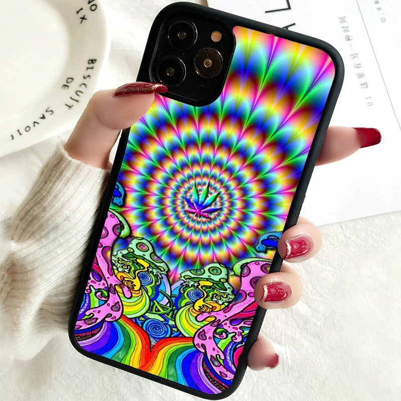 5 5S SE 2020 Phone Cover Case for iPhone 6 6S 7 8 PLUS X XS XR 11 12 13 MINI 14 PRO MAX Aesthetic Trippy Psychedelic Drug Cosmic