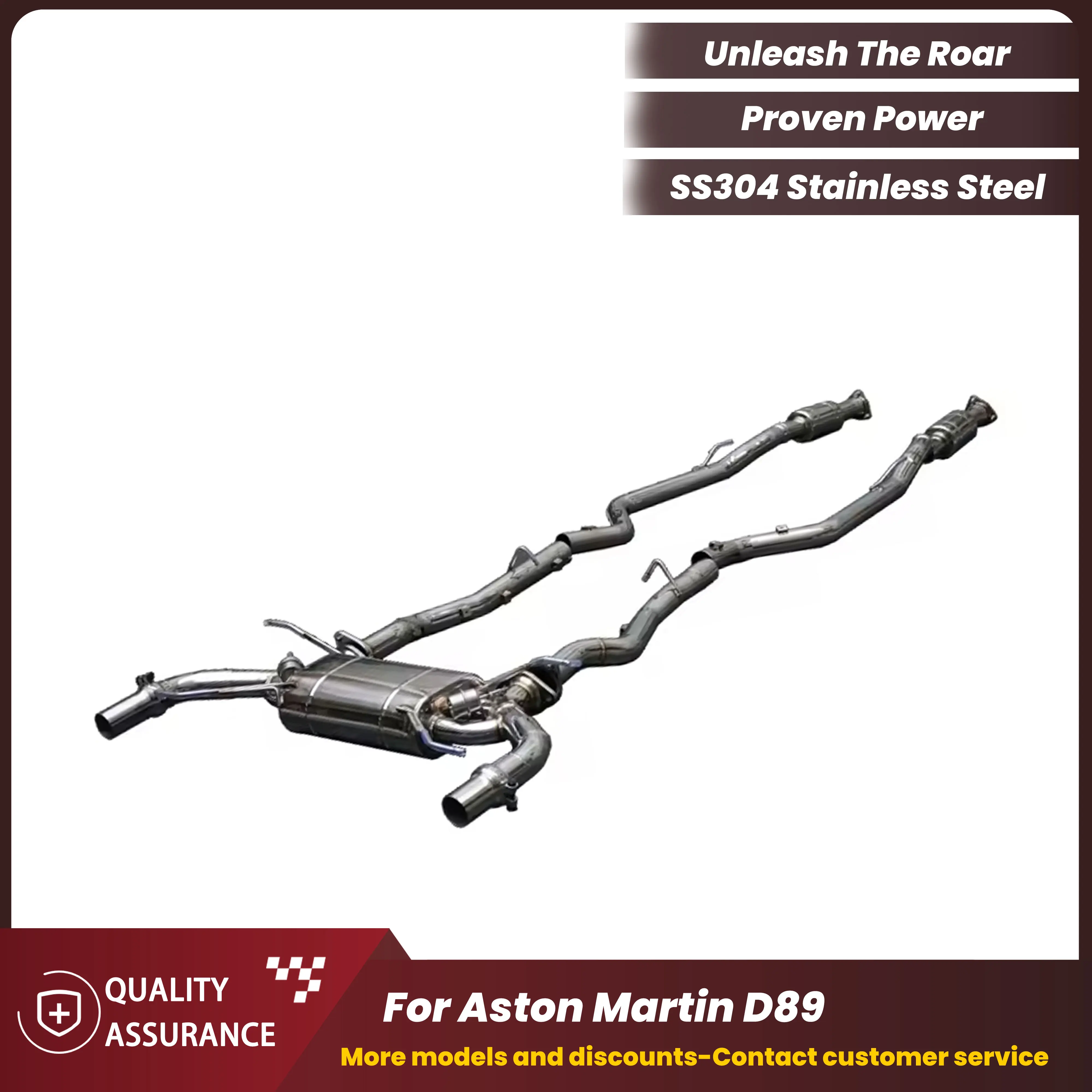 

ECCF SUS304 Stainless Steel Full Exhaust System for Aston Martin DB9 Downpipe and Front Pipe and Catback