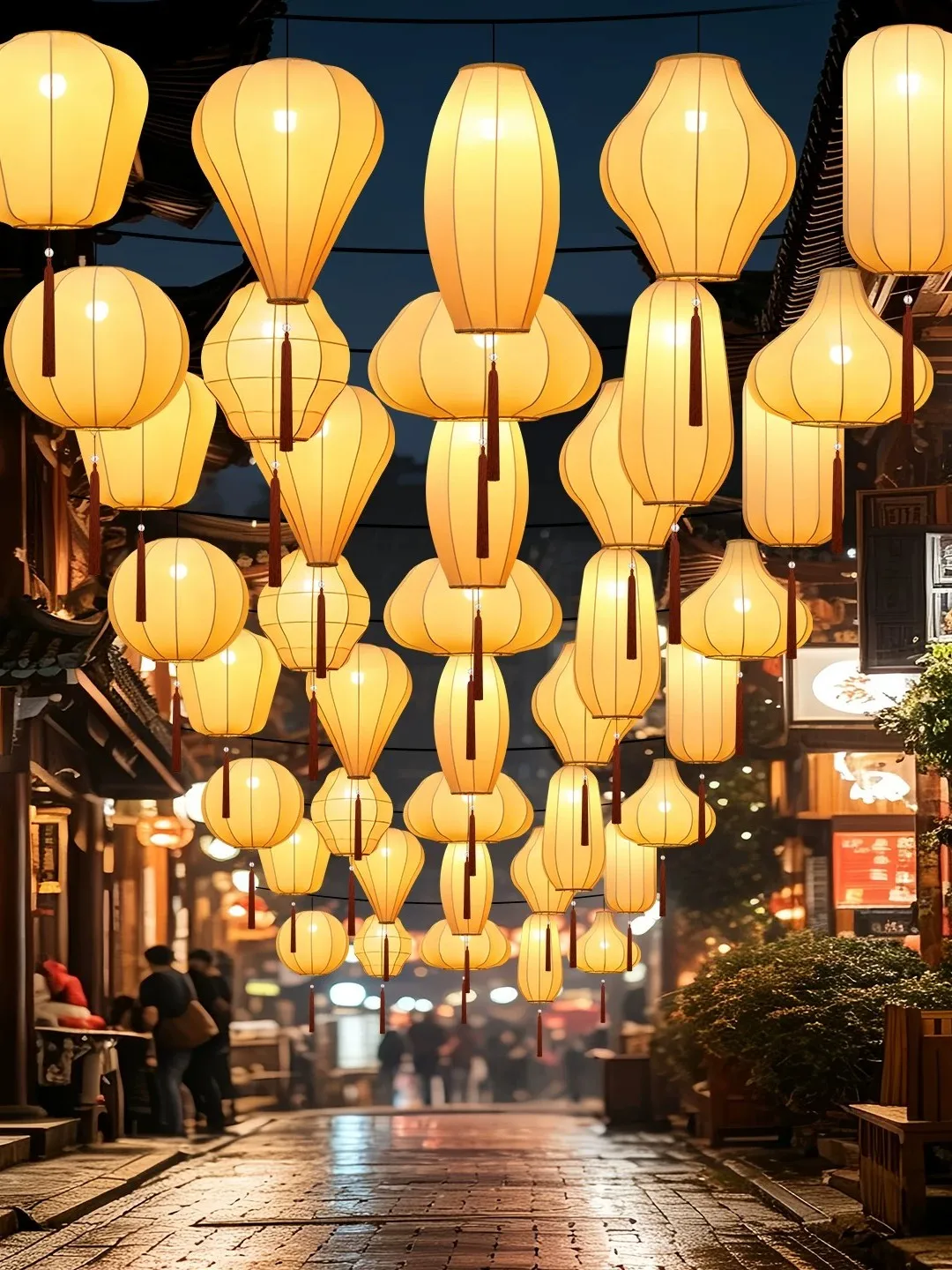 new-chinese-style-glowing-lantern-outdoor-street-fabric-hanging-light-decorative-item-for-restaurant-and-festival-decoration