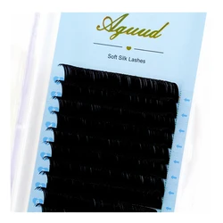 AGUUD 16 Rows Korea Silk False Mink Eyelashes Extensions Natural Soft Individual Eyelash Russian Volume Eye Lashes Cilios