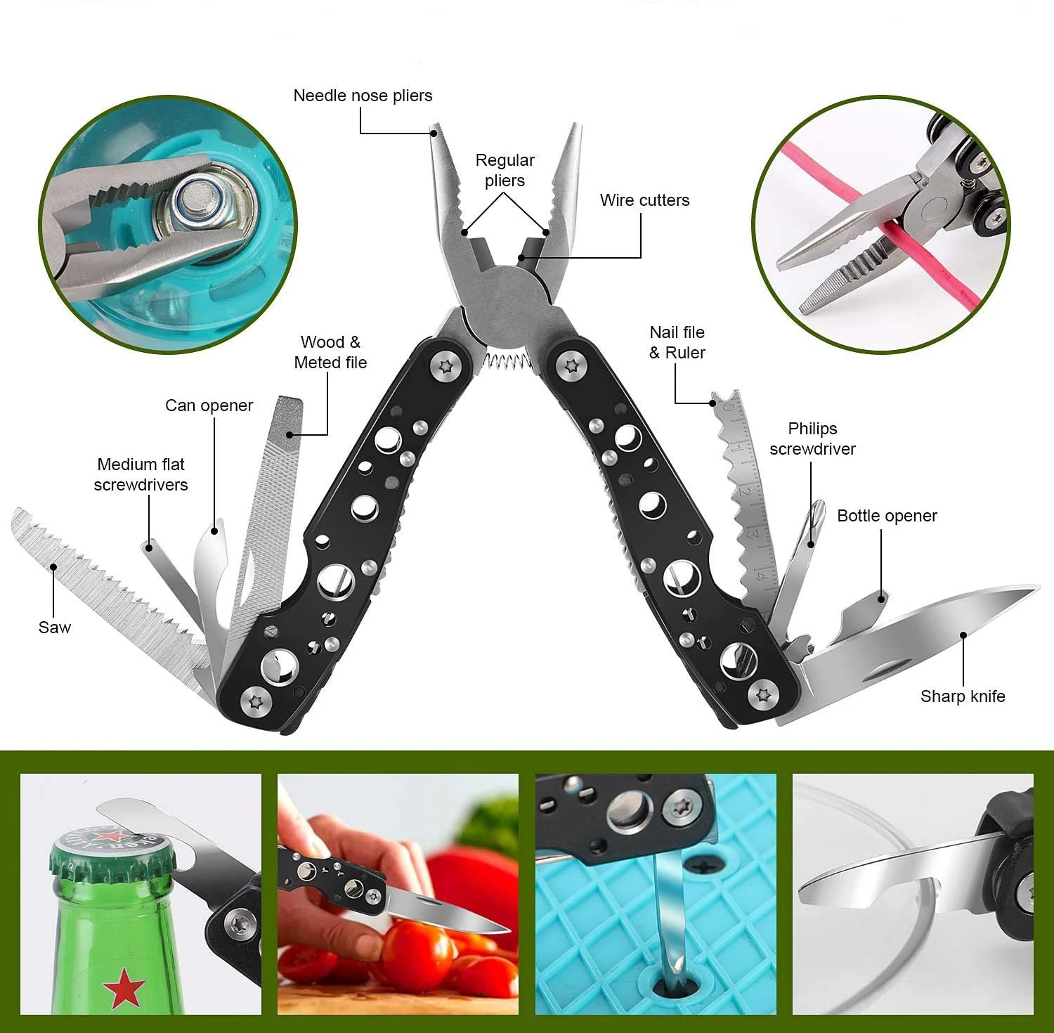 Attrezzatura di sopravvivenza per avventure da campeggio all\'aperto, kit di emergenza, kit di sopravvivenza, kit di pronto soccorso SOS,