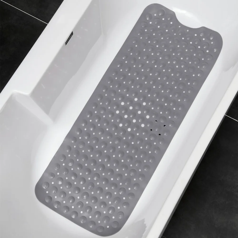 100*40cm Large Size Anti-skid Bath Mats Rectangle Soft Shower Bathroom Massage Mat Suction Cup Non-slip Bathtub Carpet