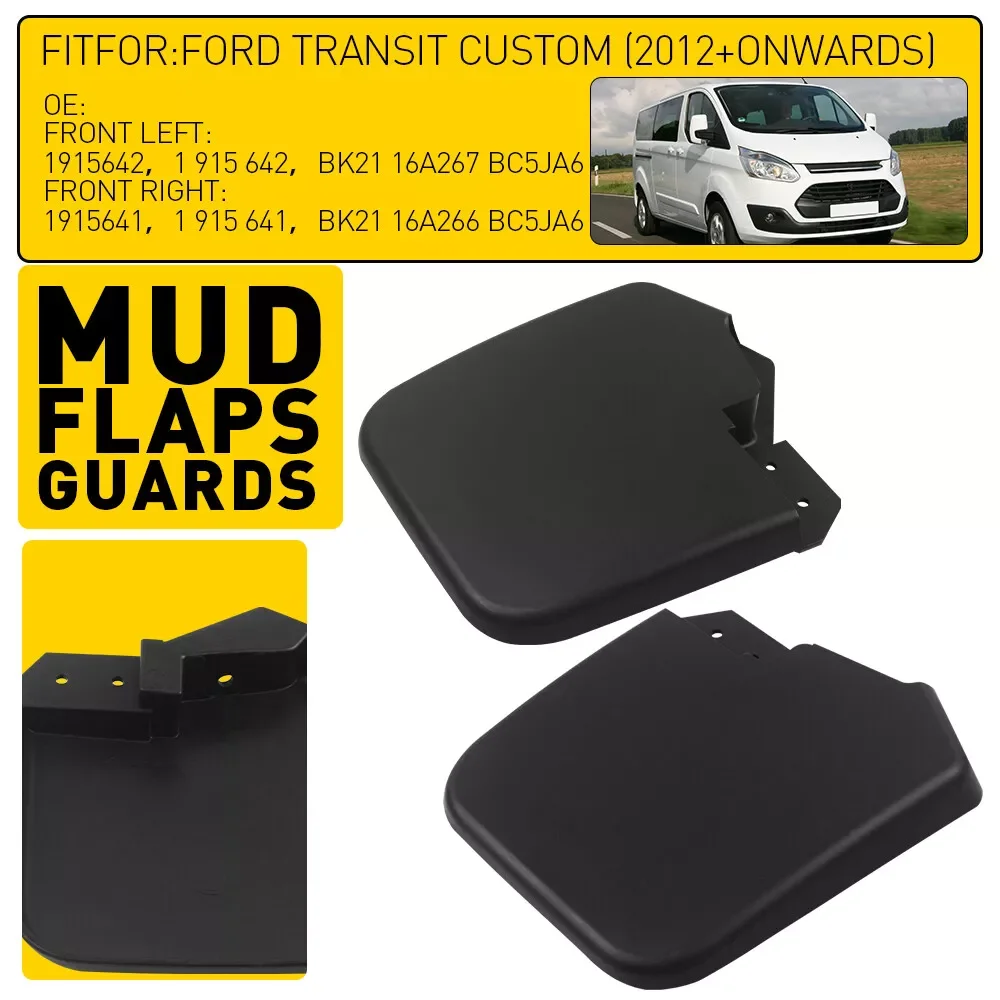 Car Front/Rear Wheel Mudflaps Mud Flap Left Right Set For Ford Transit Tourneo Custom 2012-On Car Accessories 1915641&1915642