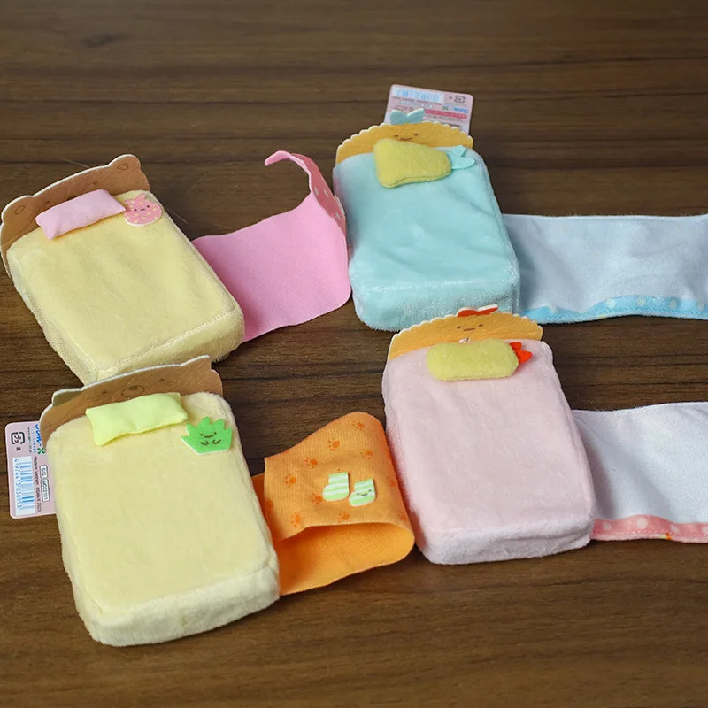 Cute Sumikko Gurashi Plush Bed Doll Japanese Cartoon Version Anime Character Scene Mini Bed Stuffed Toy Friend's Birthday Gift
