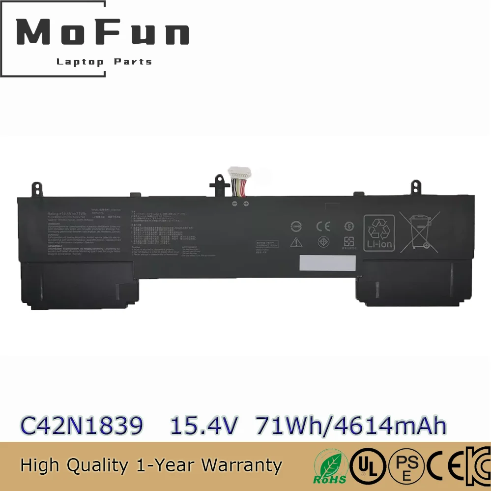 

Оригинальный аккумулятор C42N1839 71 Втч для ASUS Zenbook 15 Pro Q546FD UX534 UX563FD UX534FA UX534FT UX533FD