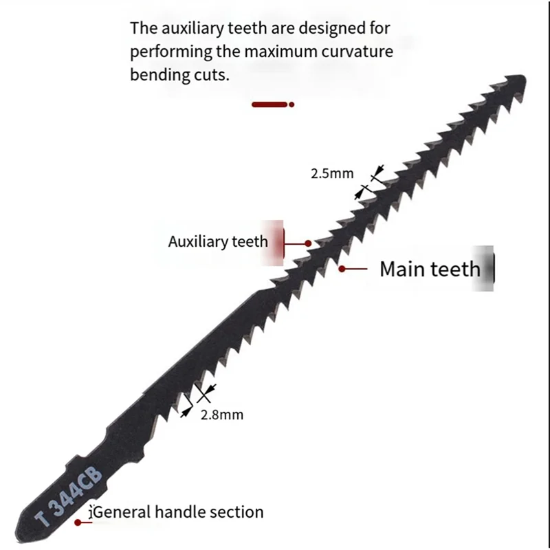 

【Горящее предложение】Полотно для лобзика, T344CB, 10 шт., двухстороннее изогнутое пильное полотно, аксессуары для электроинструментов из мягкой твердой древесины и пластика