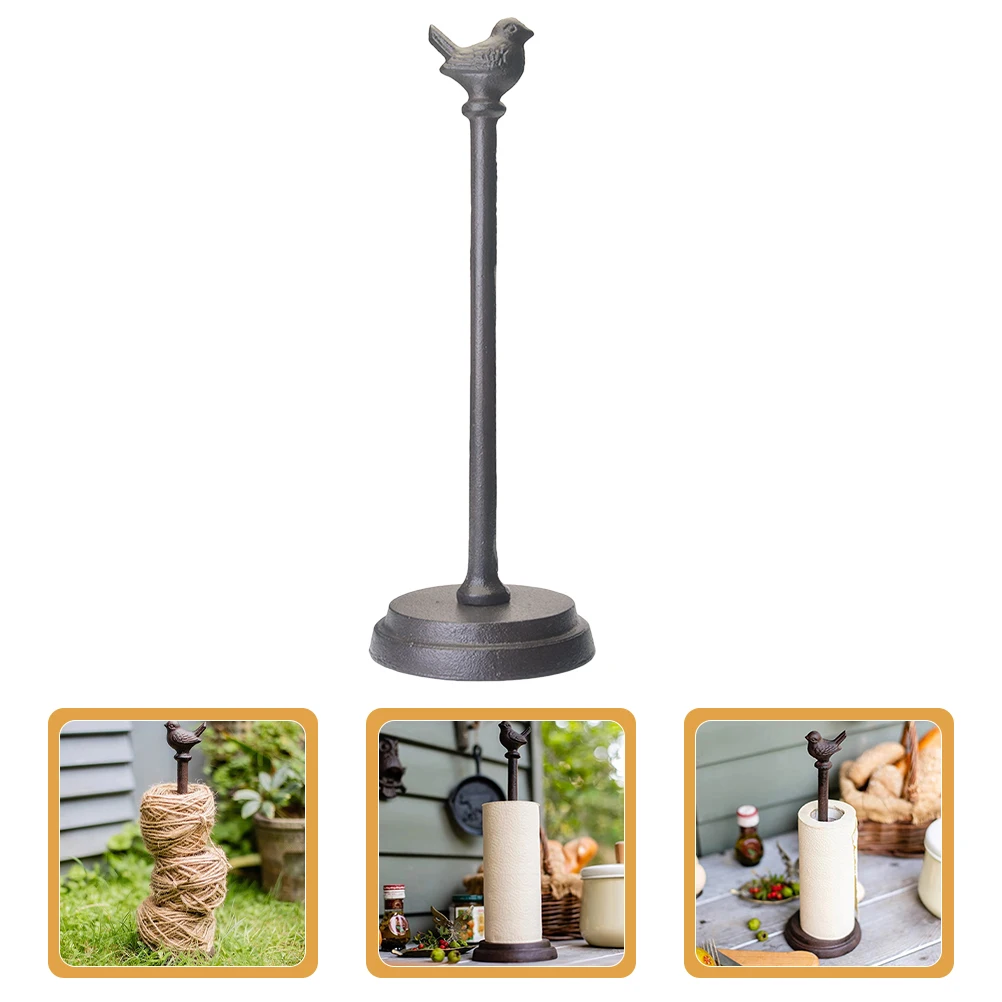 

Vintage Cast Paper Towel Holder Rustic Kitchen Countertop Roll Paper Organizer Stand Non Slip Base Farmhouse Decor