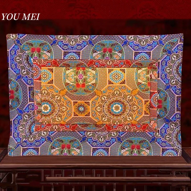 Tibetan-Style Auspicious Tablecloth Embroidered Home Altars Colorful Ritual Implement Cushion Altar Decorative Buddhist Item