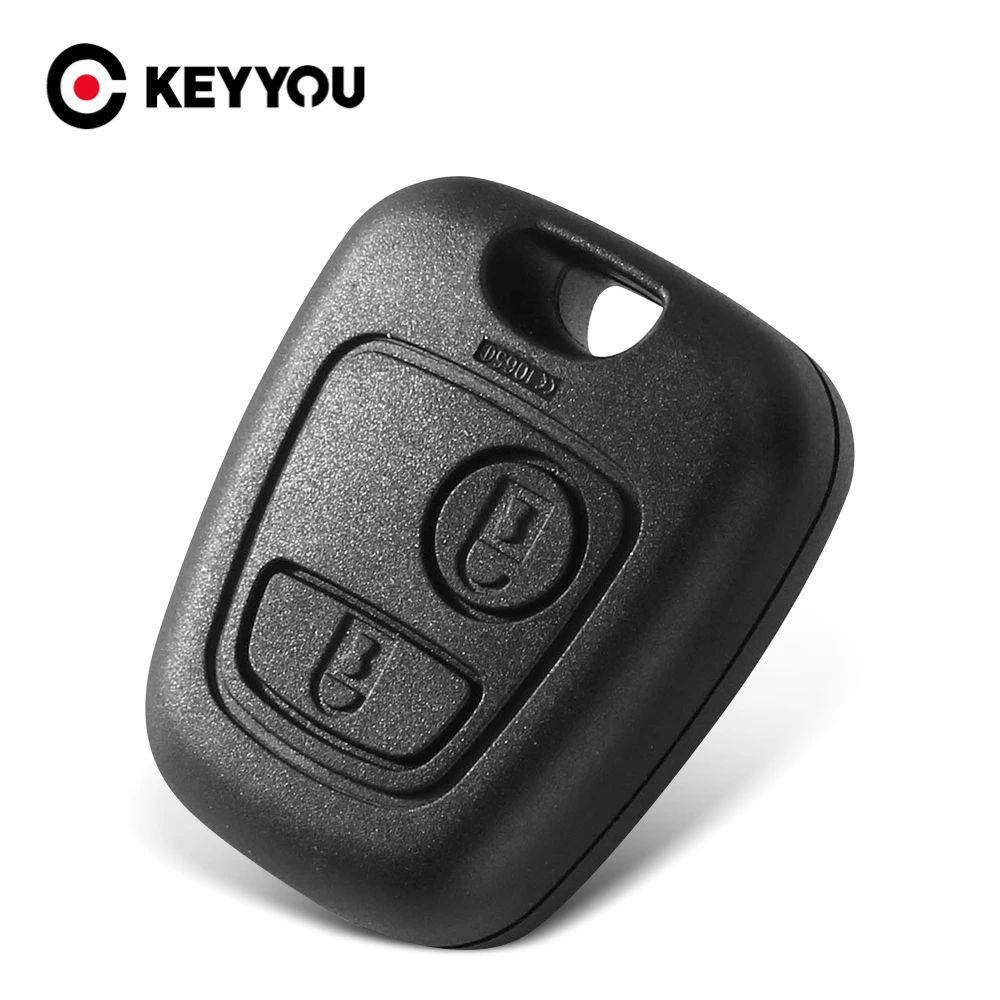 KEYYOU 2-przyciskowy pilot zdalnego sterowania do Peugeot 307 107 207 407 do Citroena