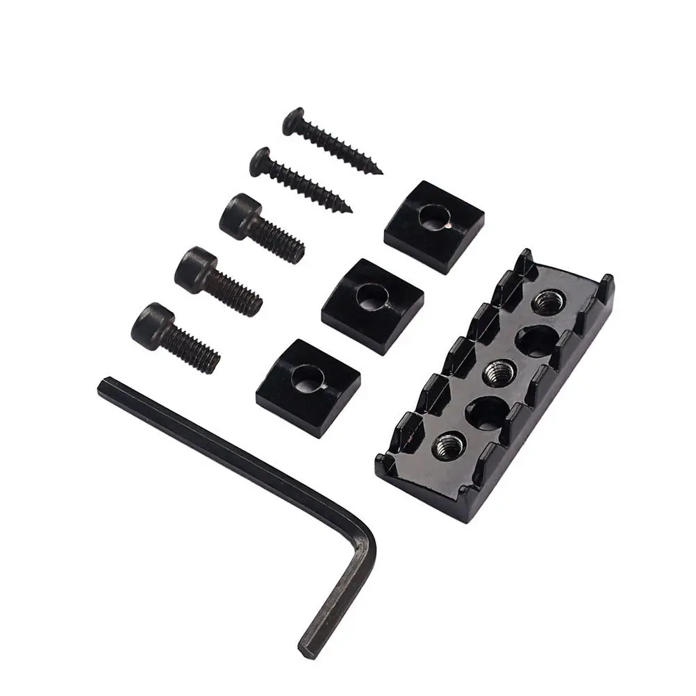 42Mm Zinc Alloy Guitar Locking Nut String Tool Electric Guitar Parts Accessories Black Wrench