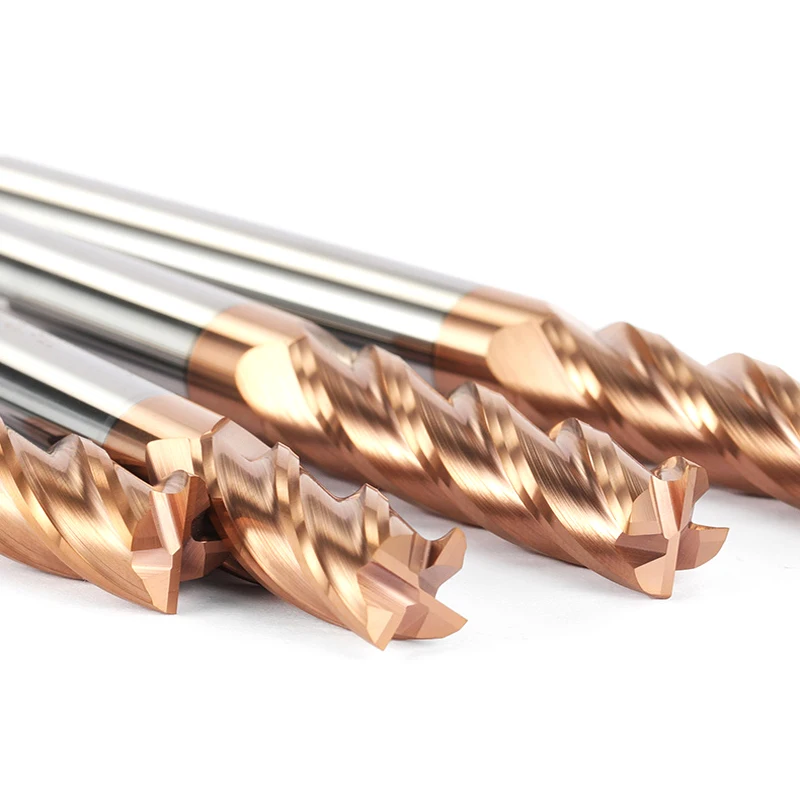 HRC55 Carbide End Mill 2 4 5 6 8 10 12mm 4Flutes Endmills Cutter Alloy Coating Tungsten Steel Cutting Tool CNC Maching Endmills