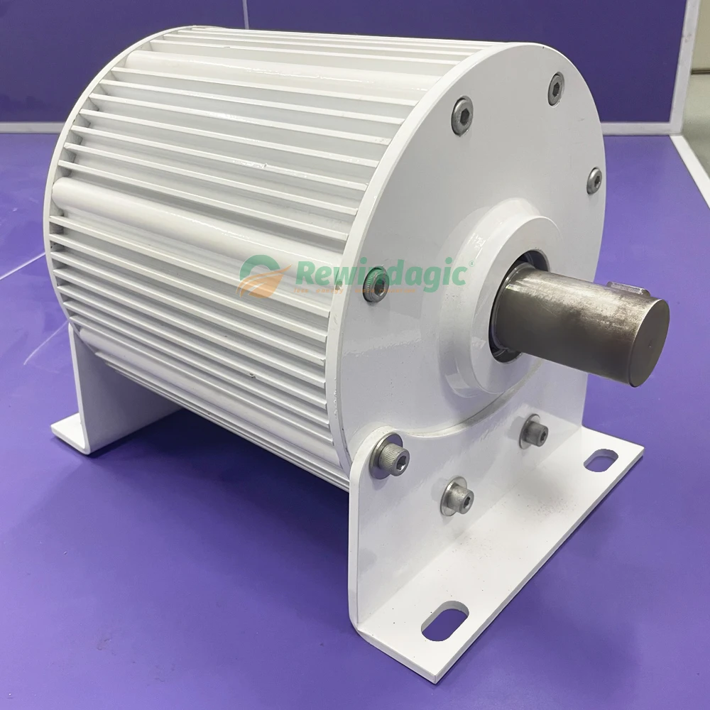 Imagem -03 - Gerador de Alta Potência Gearless Ímã Permanente Baixo Rpm para Turbina Eólica e de Água Alternadores ac 10kw 20kw 300rpm 50hz 220v