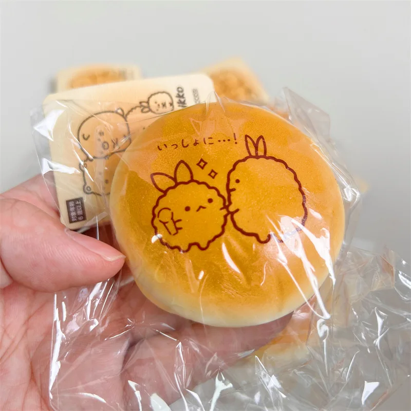 New cute 7cm corner bio burger slow rebound squishy decompression ultra soft PU simulation bread pendant gift view 6