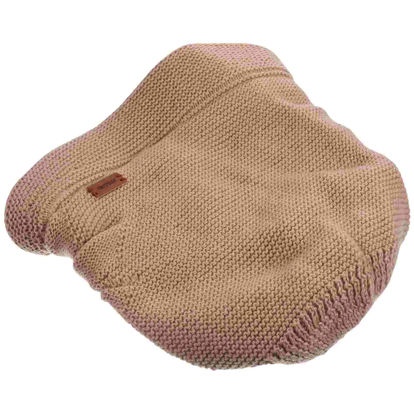 

Knitted Hat Women Outdoor Winter with Brim Washable Girl Comfortable Wide Eaves