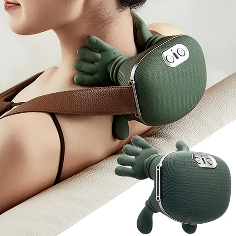 Massageador Biónico para Pescoço e Ombros 2026 N7, Massageador Tipo Xale com 3 Níveis de Modo, Almofada de Massagem para Pescoço, Cervical, Cintura, Pernas e Músculos do Corpo