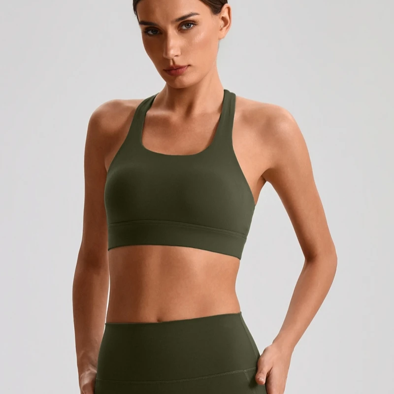 Sexy Cross Straps Sports Bra Gym Workout Crop Top Yoga Vest Women High Impact Fitness Bralette Running Tight Padded Underwear