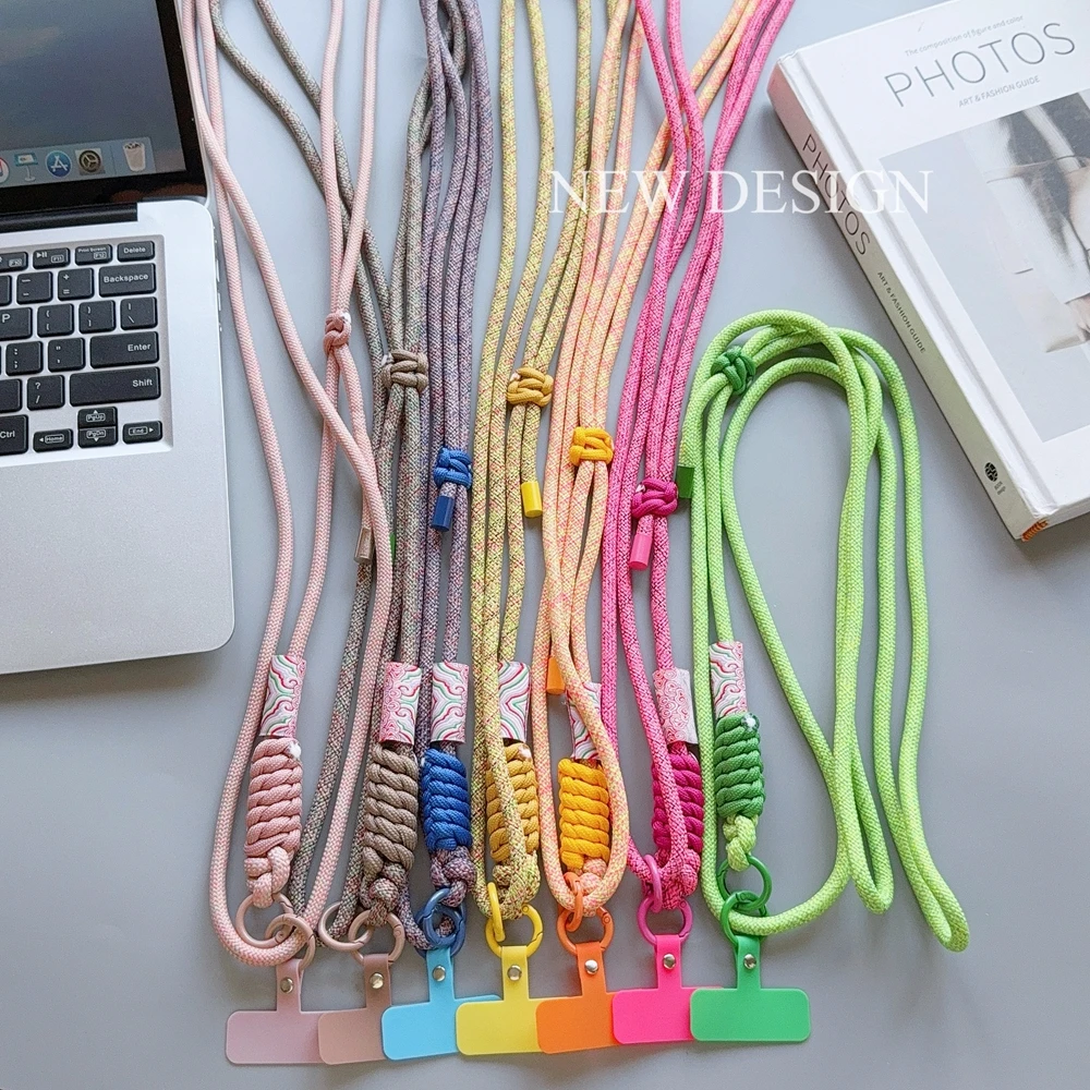 

Korea Universal Adjustable Phone Lanyard Strap Mobile Phone Hanging Rope Neck Straps Anti-lost Lanyards Cell Phone Accessories