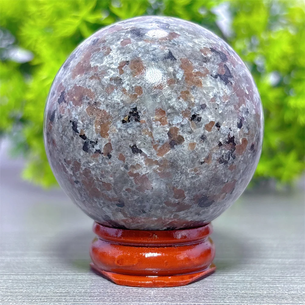 Yooperlite Sphere Natural Crystal Home Decoration Room decor Luck Quartz Stone Garden Healing Energy Love Gifts +Stand