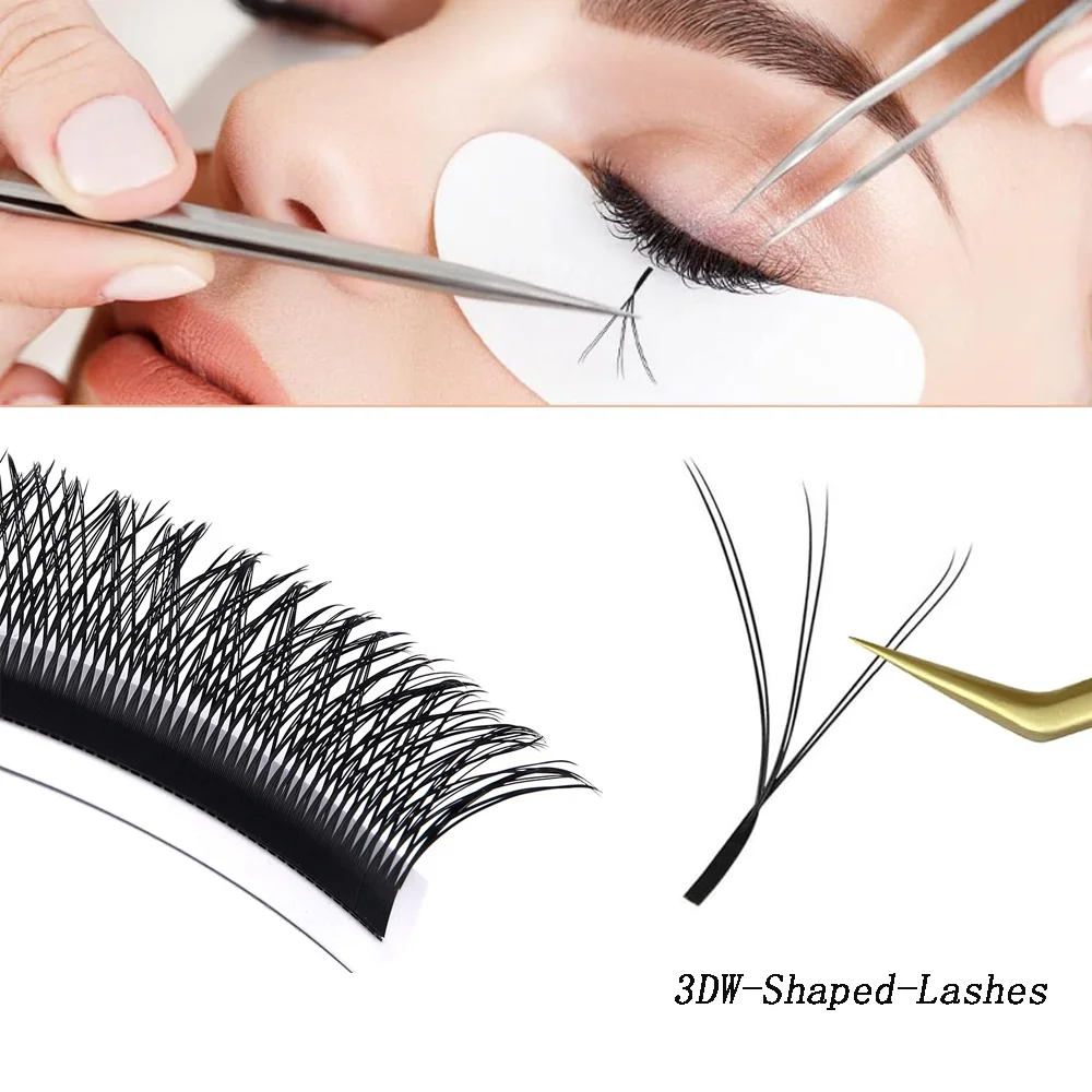 Qbeautyelashes W على شكل YY 2d 3d 4d 5d 6d 8d الرموش تمديد مسبقة الصنع حجم مروحة YY لينة الطبيعية الفردية الرموش الصناعية #3
