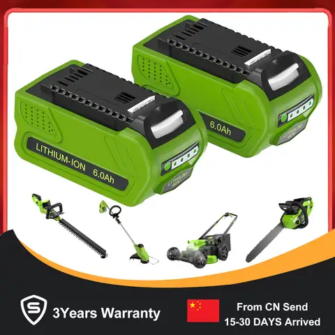 Dreamdash 40V 6Ah For Greenworks (29462/29472/29282) Replacement For Lawn Mower/Leaf Blower Li-ion GMAX Battery Power Tools