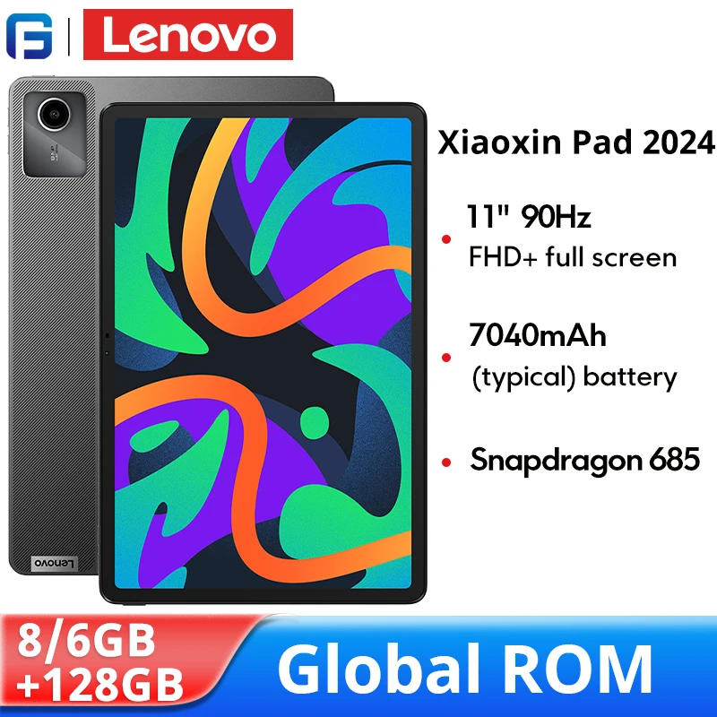 Lenovo Xiaoxin Pad 2024 Tablet Global ROM 6GB 128GB Qualcomm Snapdragon 685 Octa Core 11" Screen GPS WIFI Android 20W Charging