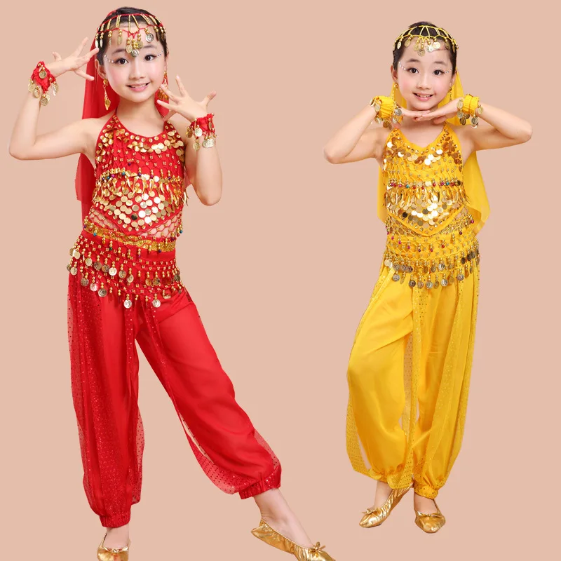 Festival Children's Performance Clothing Children's Belly Dance Xinjiang Stage Performance Clothing Indian Dance Clothing for In