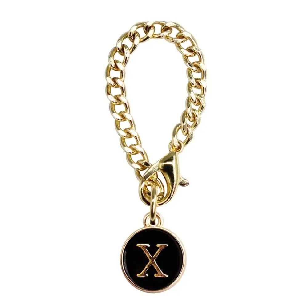 

Simple White/Black Letter Charm for Cup Initial Name Hanging Water Cup Handle Chain Personalized with Buckle Handle Charm Bags