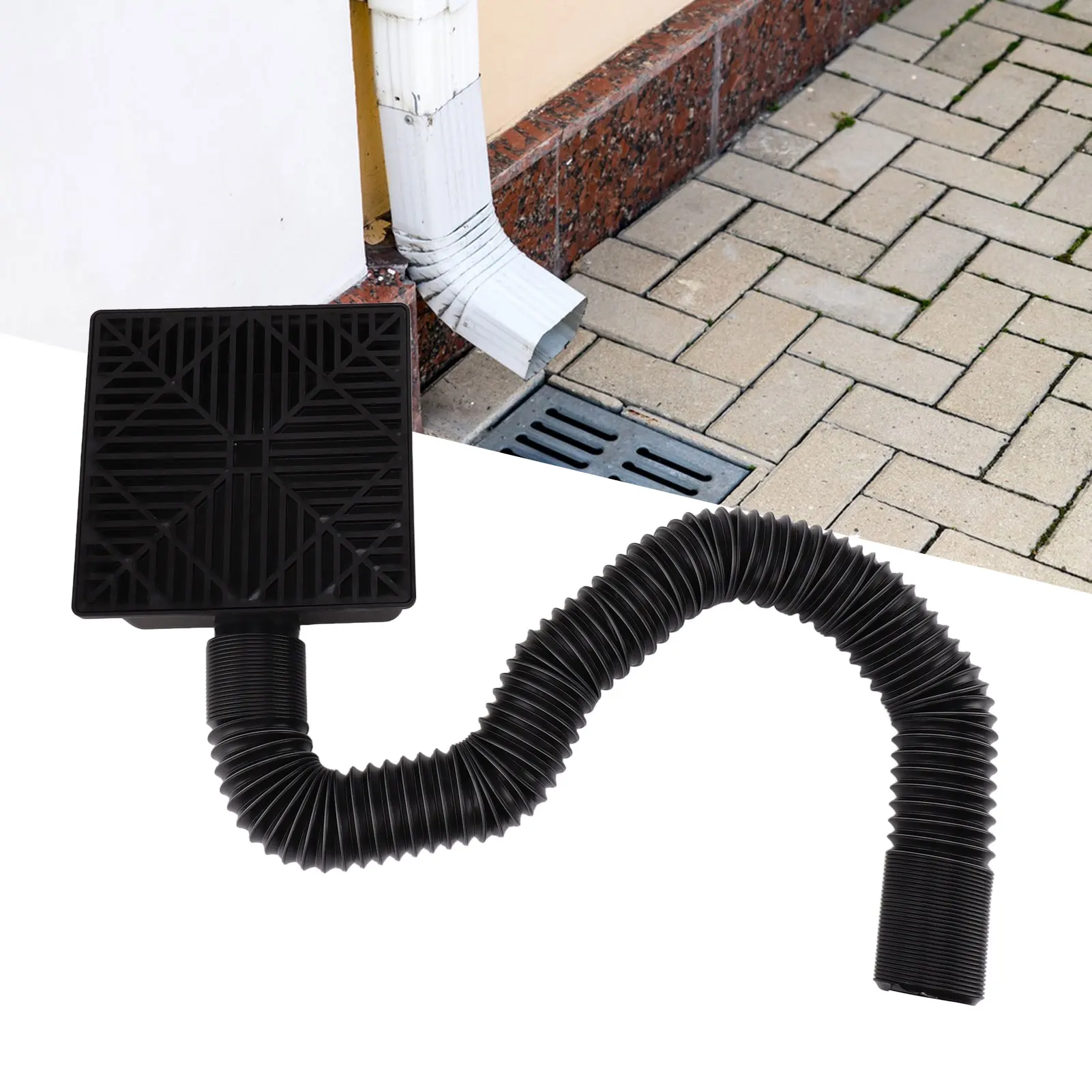 Gutter Downspout Extensions Flexible Explosion Proof Easy To Install PVC Catch Basin Downspout Extender for House