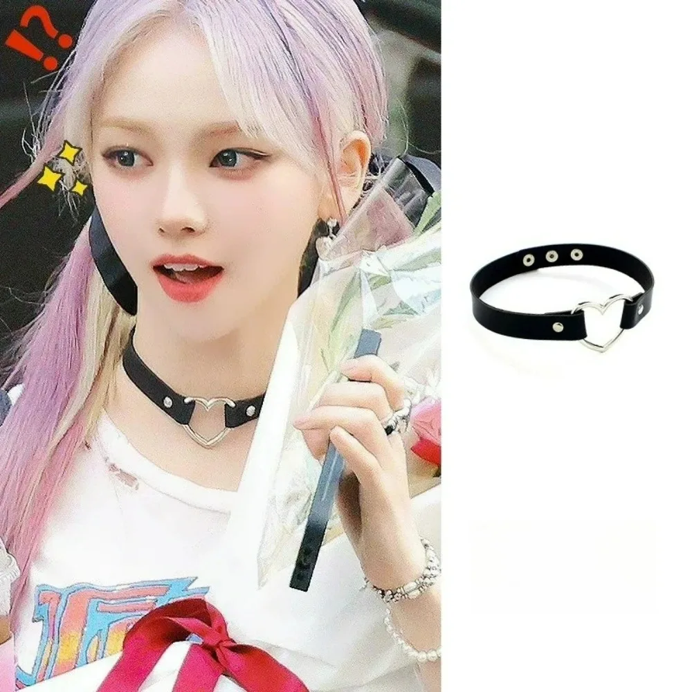Black Multi Color Punk Collar Necklace Sexy PU Leather Heart Lock Key Spike Choker Women Gothic Cosplay Party Jewelry Accessory
