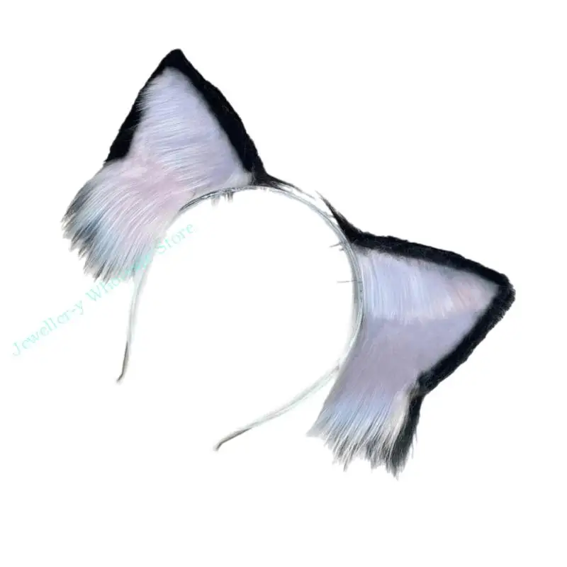 R7uf Cosplay Girls Animal Band Tandage à fourrure Furry Chaton Headswear Carnivals Party Fabriqué à main